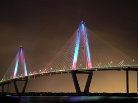 Arthur Ravenel Bridge at Night