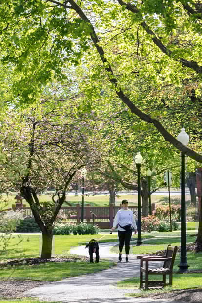 Greenfield features walking and biking trails