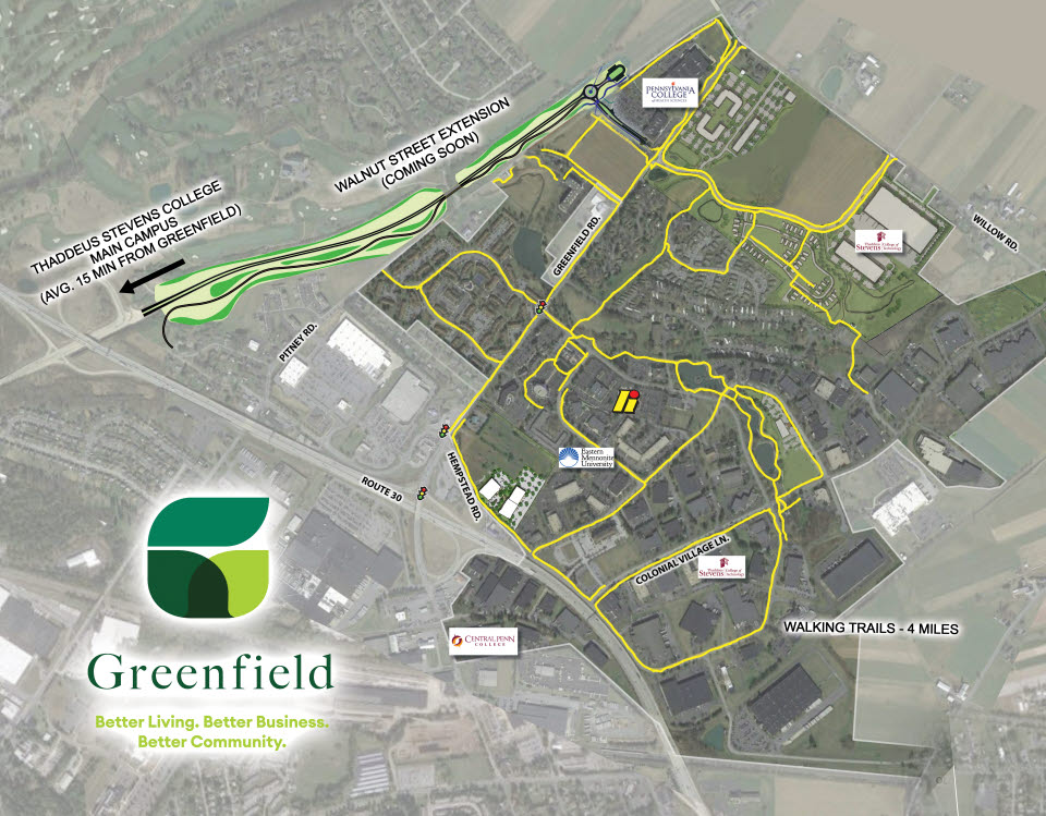 Greenfield Map - Four Colleges