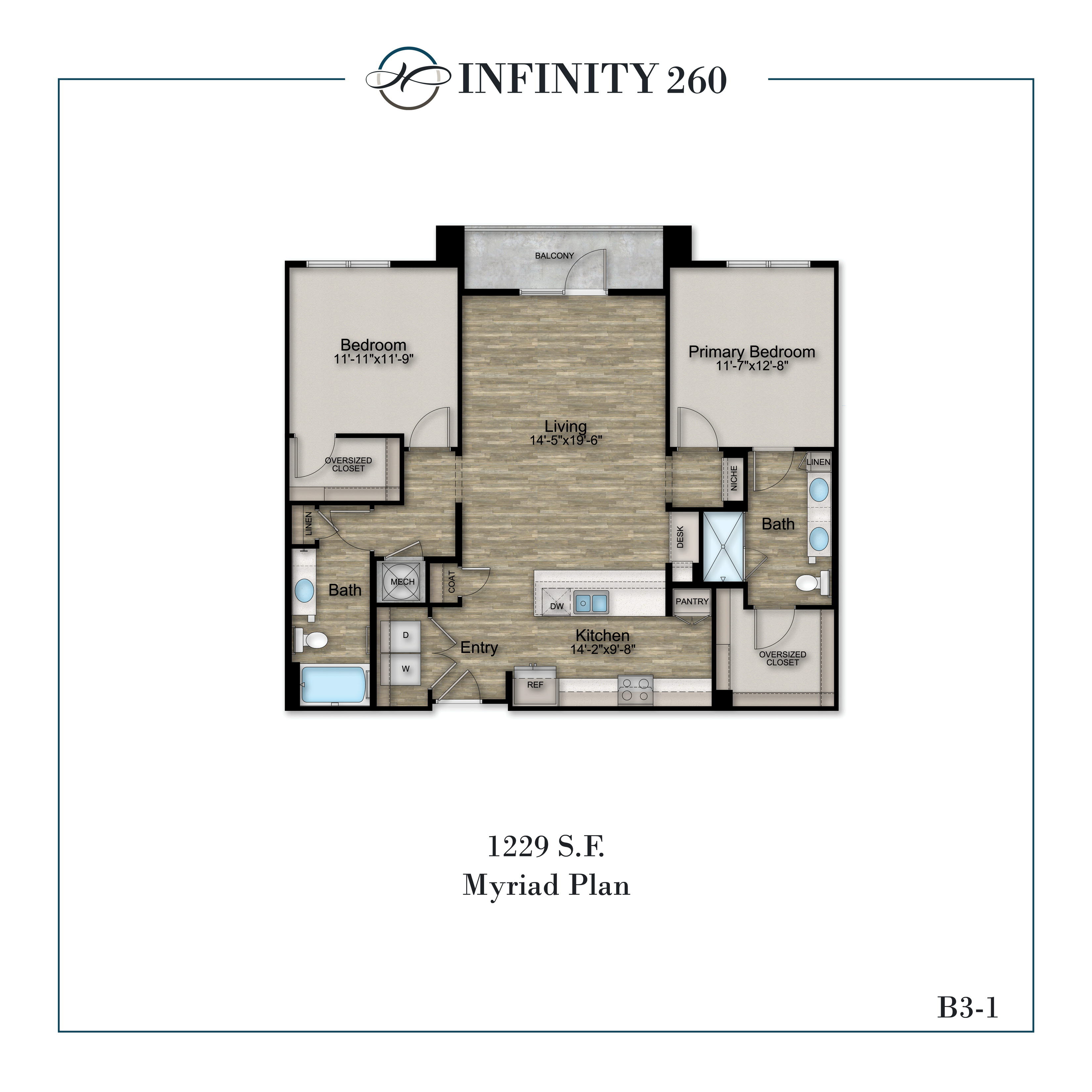 Charlotte NC Apartments | Infinity 260 | Floor Plans