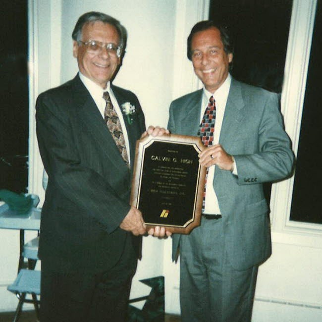 Calvin and Dale High at Calvin's retirement celebration 1997