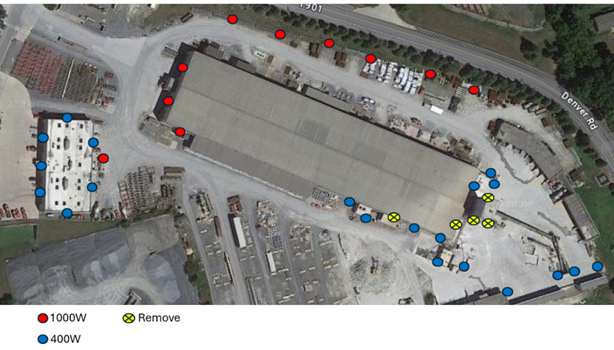 Map of High Concrete Group Denver LED Lighting Upgrades