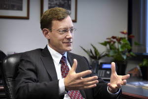 Greg High, founder and president of GH Family Business Consulting Group, in his office in the Greenfield Corporate Center (Photo / Richard Hertzler, LNP)